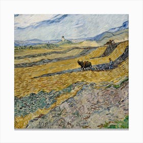 Enclosed Field With Ploughman, Vincent Van Gogh Canvas Print