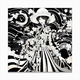 Black And White Painting Canvas Print