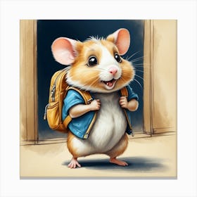 School Hamster 2 Canvas Print