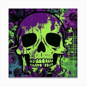 Purple Skull Canvas Print