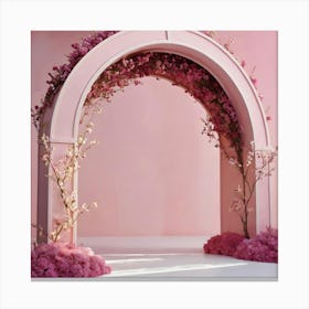 Pink Wedding Arch 2 Canvas Print