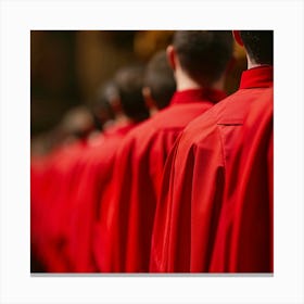 Choir In Red Robes 1 Canvas Print