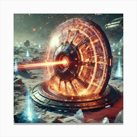 A Futuristic Sci Fi Close Up Focusing On The Therm Canvas Print