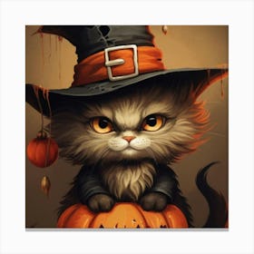 Halloween Cat Canvas Print