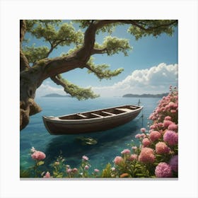 Boat In The Water Canvas Print