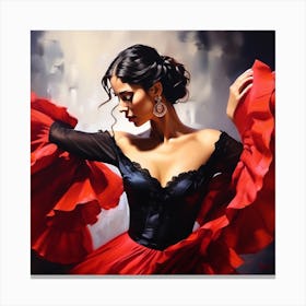 Flamenco Dancer 1 Canvas Print