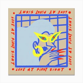 Love At First Sight Square Canvas Print