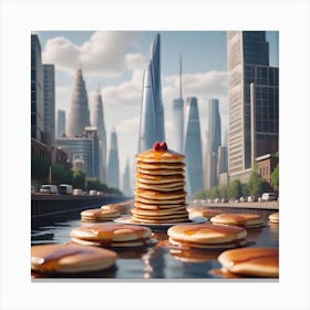 Pancakes In The City Canvas Print