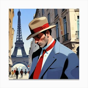 French man in Paris 1 Canvas Print