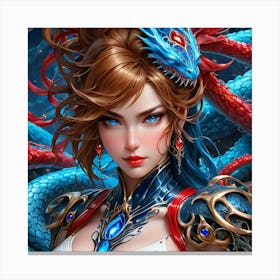 Dragon Girl juy Canvas Print