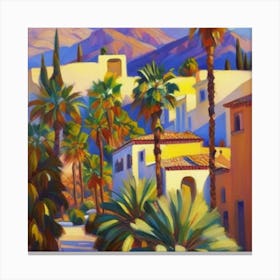 Palm Trees In Palm Springs Canvas Print