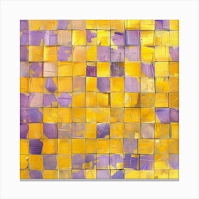 Purple And Yellow Mosaic 3 Canvas Print