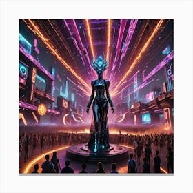 Futuristic City 22 Canvas Print