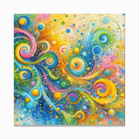 Colorful Swirls Canvas Print