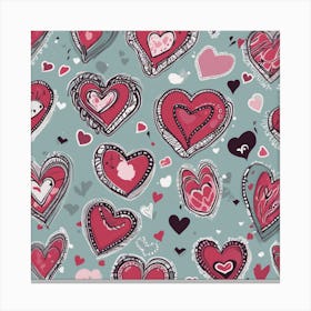 Heart Pattern Canvas Print