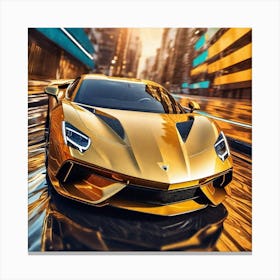 Golden Lamborghini 11 Canvas Print