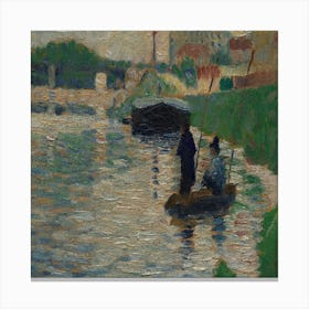 View Of The Seine By Georges Seurat Canvas Print