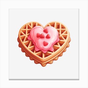 Heart Waffle Canvas Print