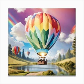 rainbow balloon Canvas Print