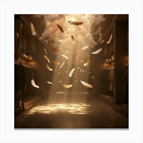 Feathers In The Air 1 Canvas Print