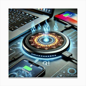 Sovereign Flame Qi Compatible Wireless Charging Canvas Print