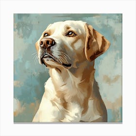 Labrador Retriever Calm Oil Painting Canvas Print