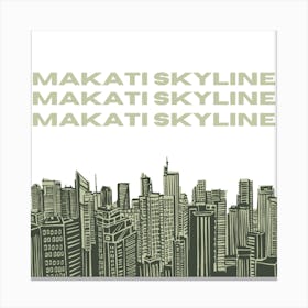 Makati Skyline Canvas Print