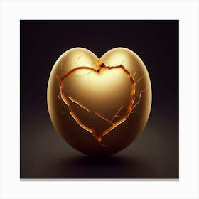 Golden Heart Canvas Print