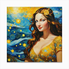 Starry Night guj Canvas Print