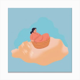 Woman In A Basket 6 Canvas Print