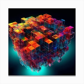 Abstract Cubes 3 Canvas Print