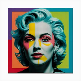 Woman With A Colorful Face Canvas Print