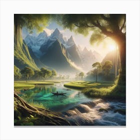 Landscape Painting 7 Canvas Print