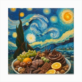 Van Gogh style, Chocolate Typhoon 2 Canvas Print