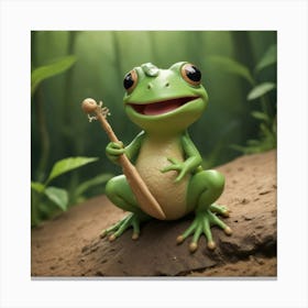 Funny Frog 2 Canvas Print