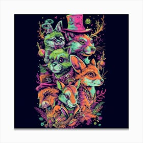 Foxes Canvas Print