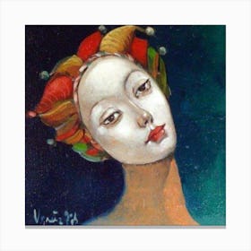 Woman With A Headdress Canvas Print