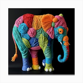 Colorful Elephant 1 Canvas Print