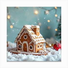 Christmas Gingerbread House Canvas Print