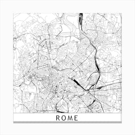 Rome Map  I Canvas Print