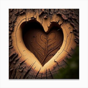 Heart Shaped Tree 1 Canvas Print