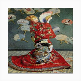 Camille Monet In Japanese Costume (1876) Canvas Print