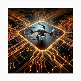 Drone On A Circuit Board Canvas Print