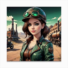 Steampunk Girl Canvas Print