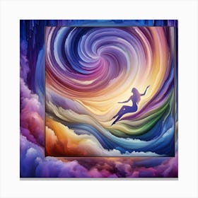 Mermaid In The Clouds Canvas Print