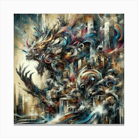 Monster Of The City Canvas Print