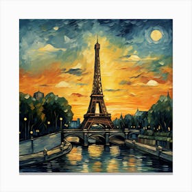 Paris At Sunset 2 Canvas Print