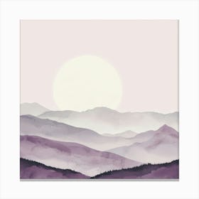 Purple Mountains Canvas Print