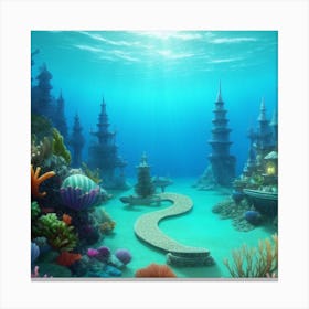 Underwater City Canvas Print