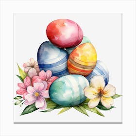 Watercolor Easter Eggs 3 Canvas Print